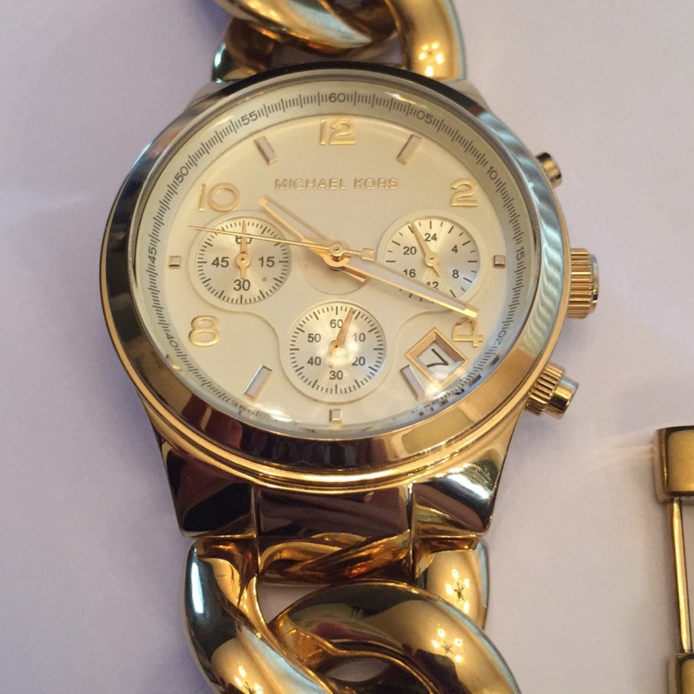 Gold chain Michael Kors watch